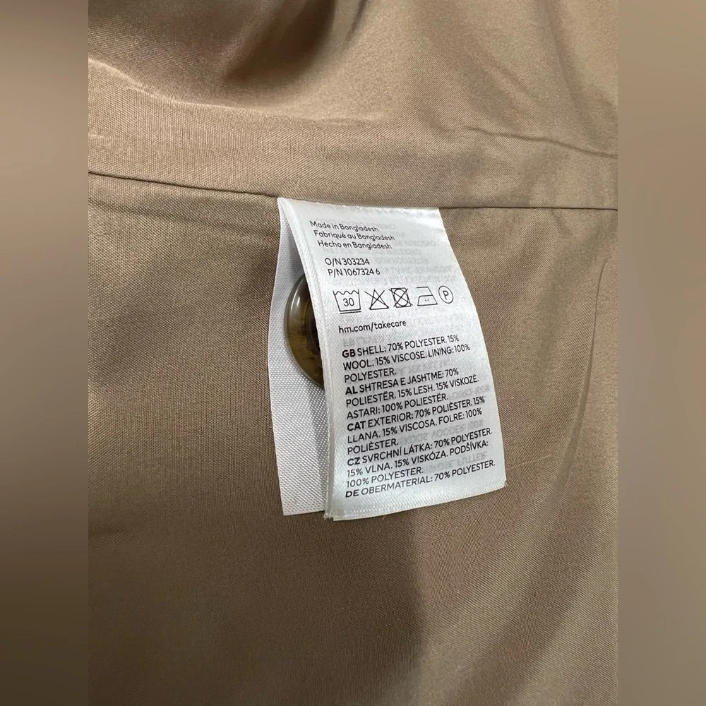 H&M women’s Brown Trench Coat,size medium - Picture 13 of 13
